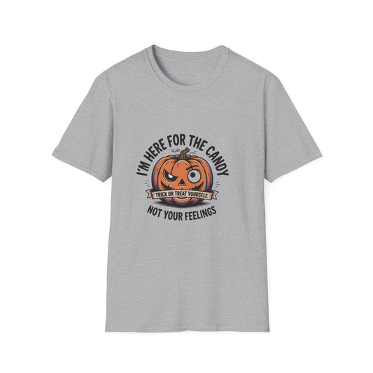 I'm Here For The Candy Halloween T-Shirt, Unisex Halloween Shirt, Trick or Treat Tee, Funny Halloween Gift, Spooky Season Apparel