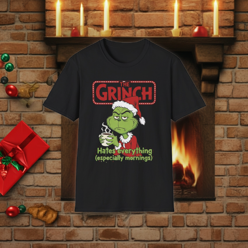 Funny Christmas Unisex T-Shirt - The Grinch Hates Everything