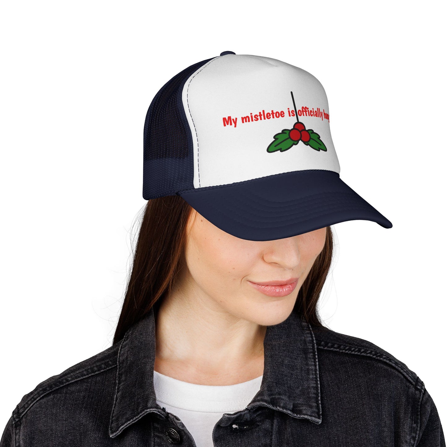 Funny Christmas Mistletoe Kiss Hat