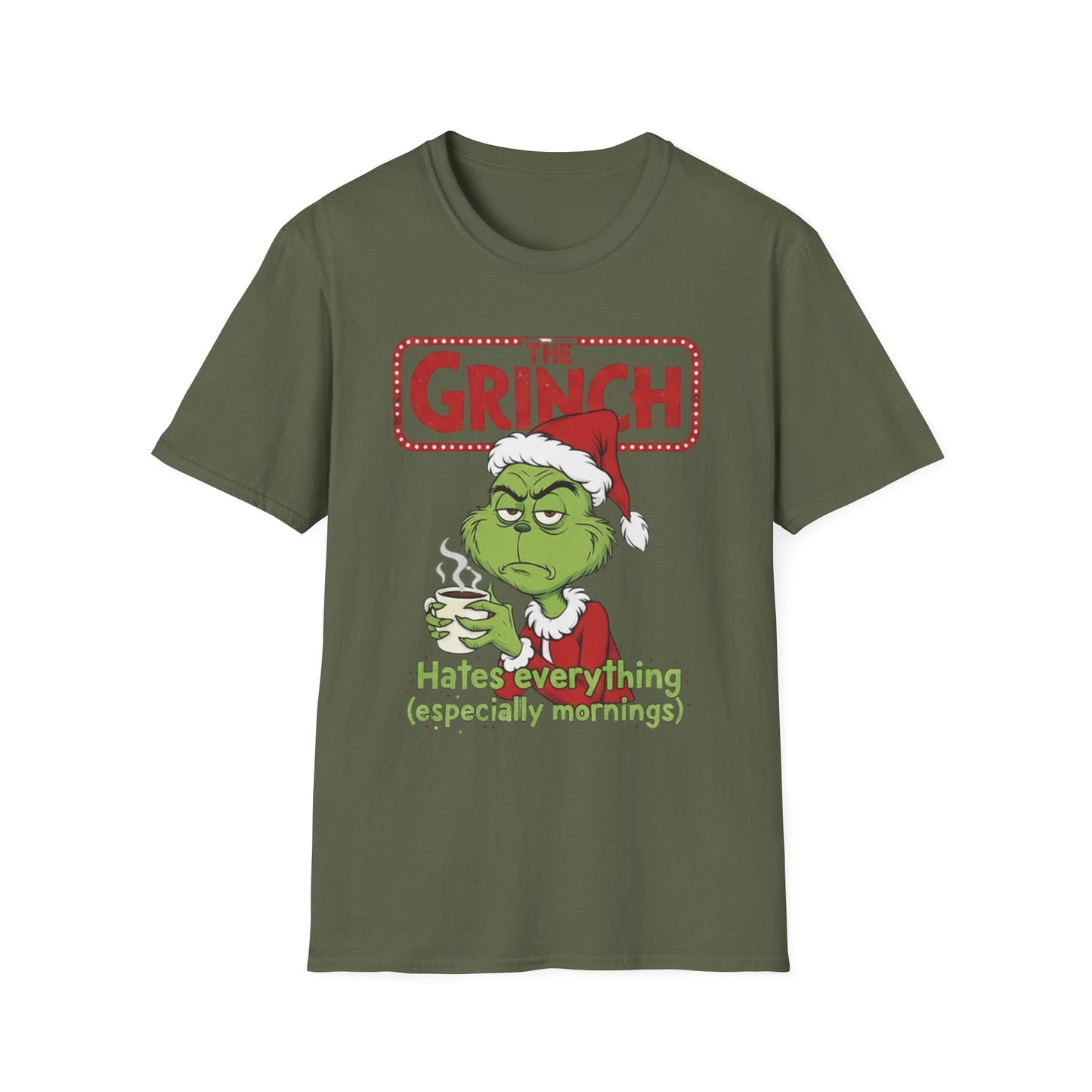Funny Christmas Unisex T-Shirt - The Grinch Hates Everything