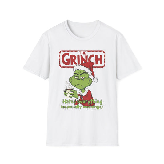 Funny Christmas Unisex T-Shirt - The Grinch Hates Everything